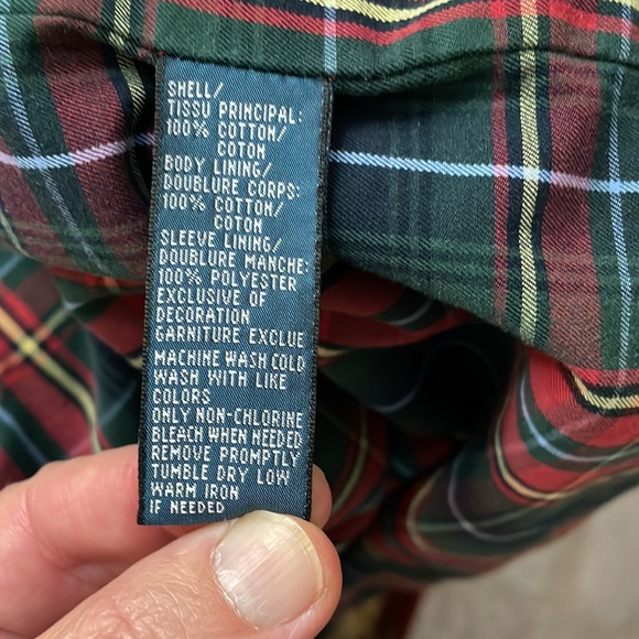 Polo vintage bi swing jacket tan in 100 % cotton with red plaid lining. - Picture 5 of 5